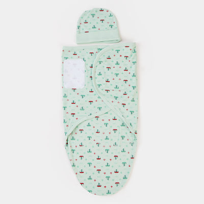 Baby Swaddle Sheet With Cap