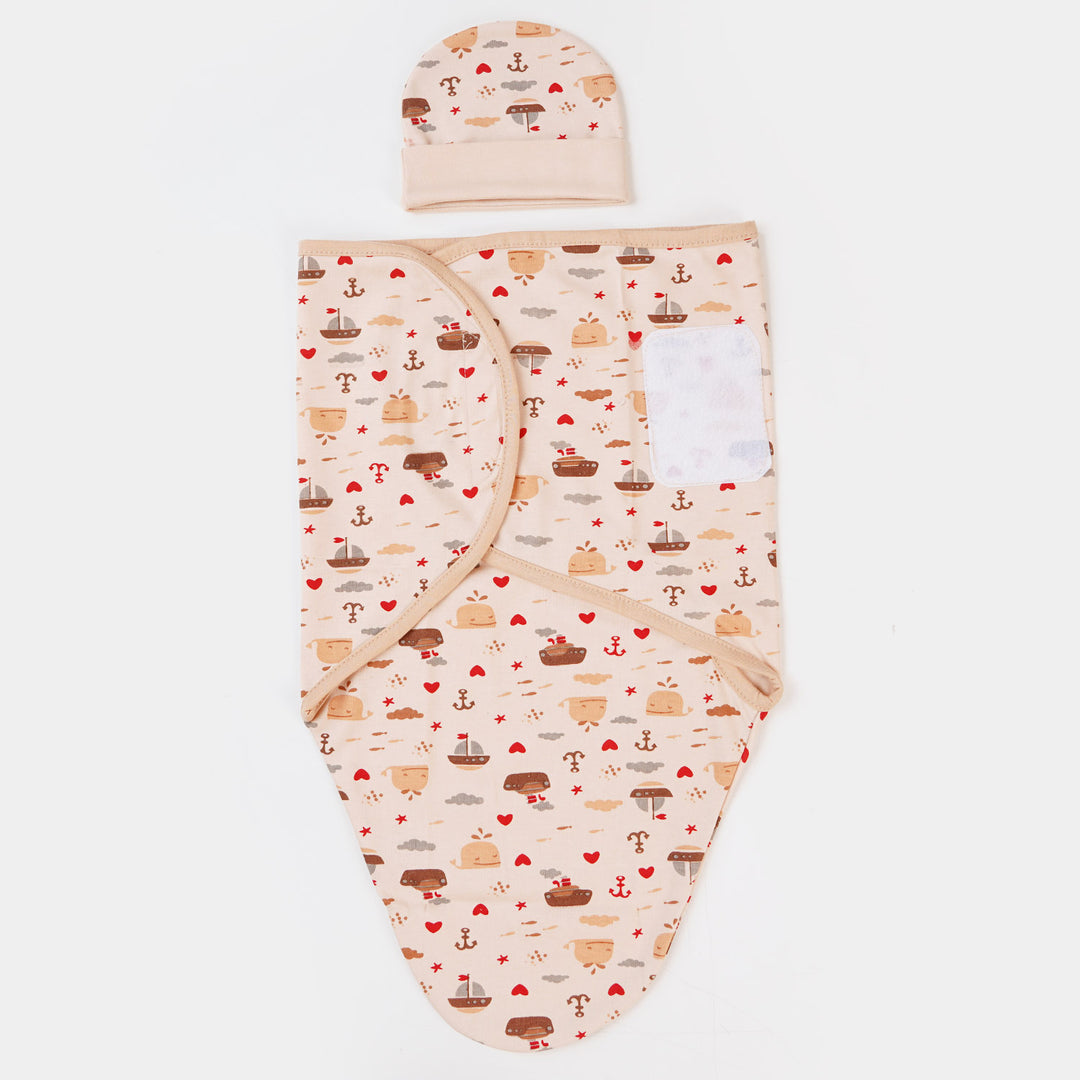 Baby Swaddle Sheet With Cap