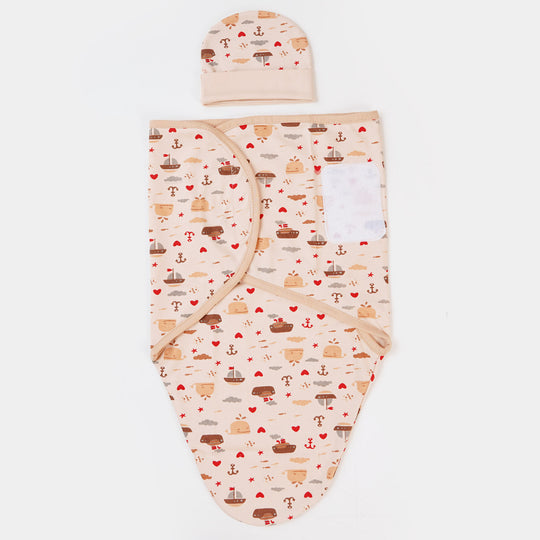 Baby Swaddle Sheet With Cap