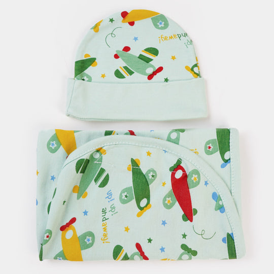 Baby Swaddle Sheet With Cap