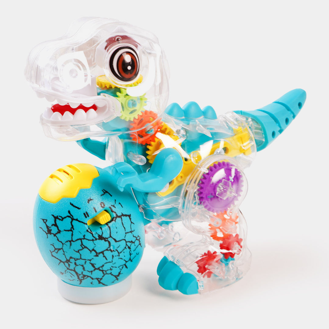 Transparent Gear Music/Light Dino For Kids