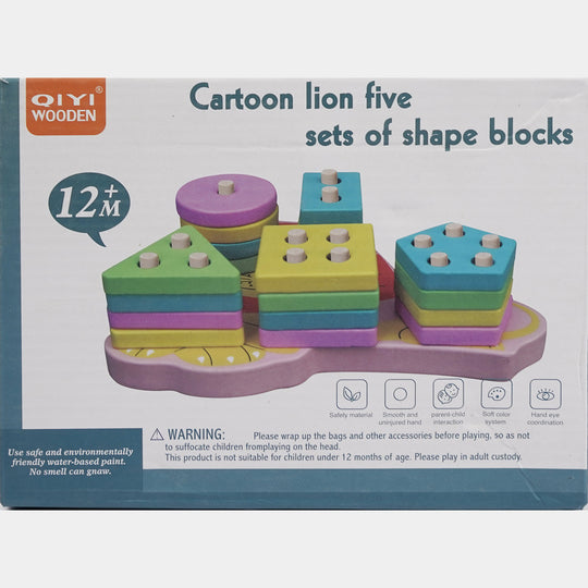 Wooden Toy Shape Blocks Pairing Educational Toy
