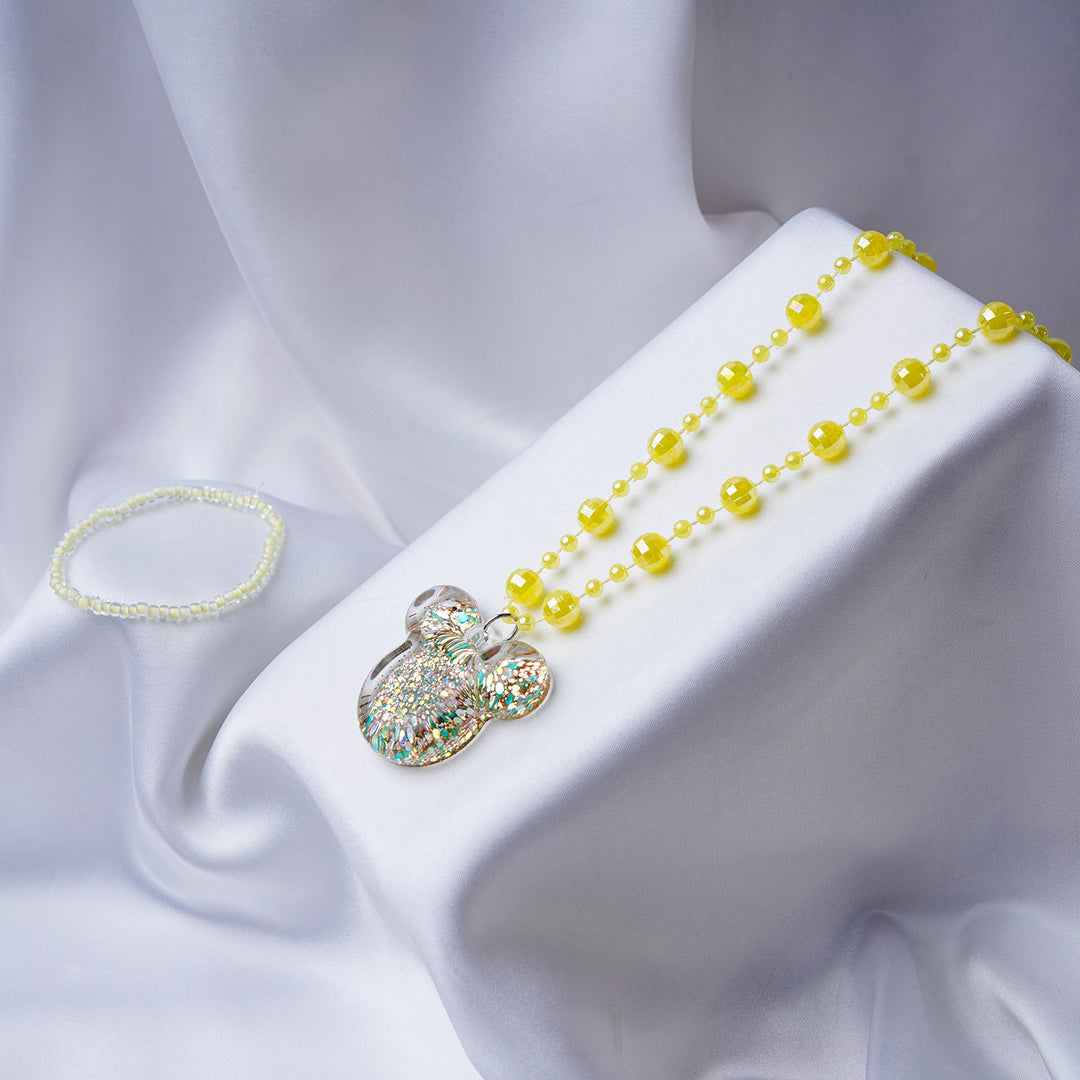 Girls Charm Beaded Necklace & Bracelet