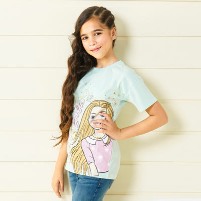 Girls T-Shirt Character - Sky Blue