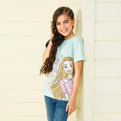 Girls T-Shirt Character - Sky Blue