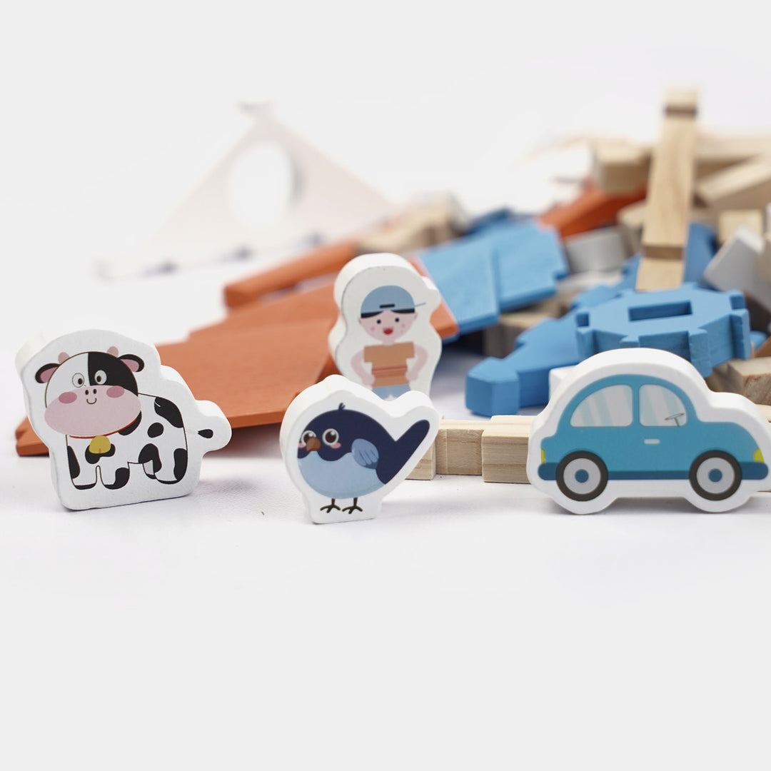 Wooden Wonderful Building Blocks for Kids