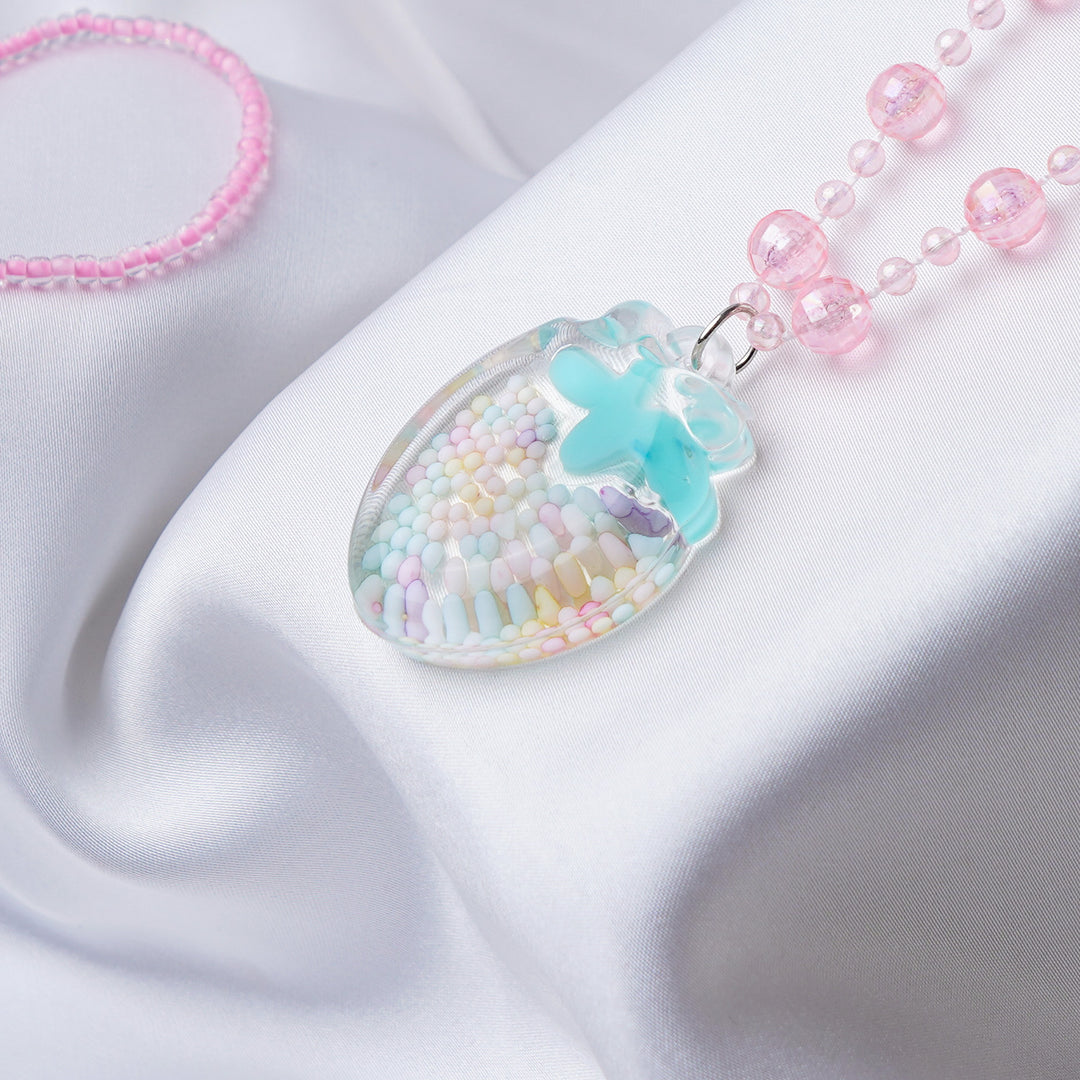 Girls Charm Beaded Necklace & Bracelet