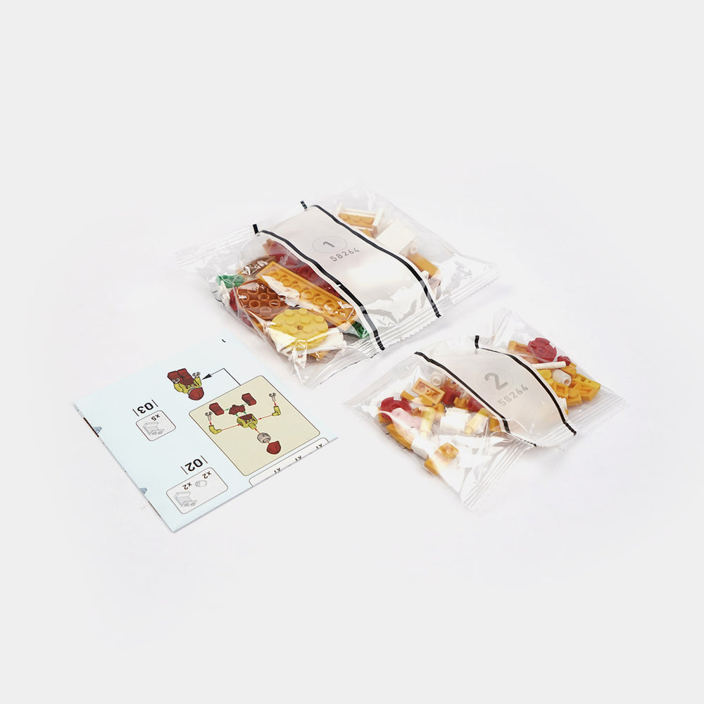 Burger Stall Building Blocks Play Set for Kids