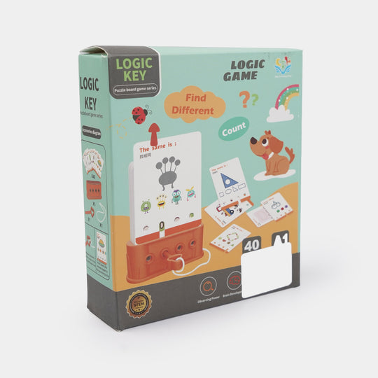 Montessori Logic Key Game with Flash Cards