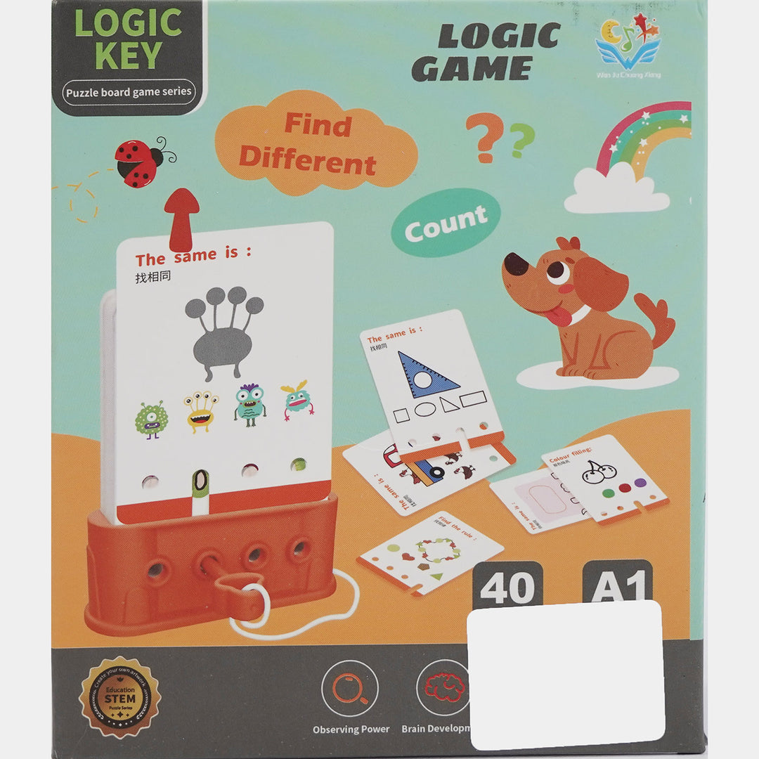 Montessori Logic Key Game with Flash Cards