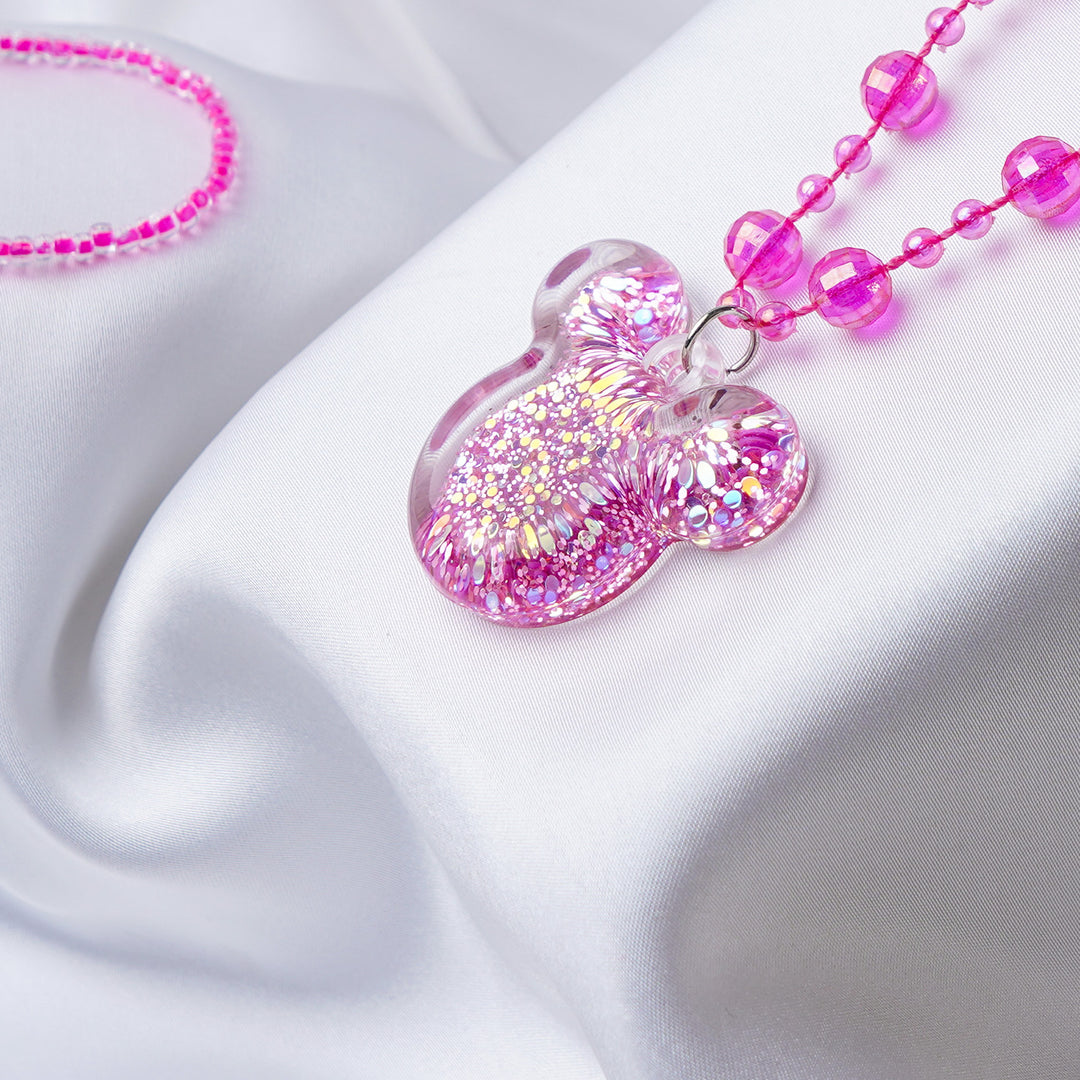 Girls Charm Beaded Necklace & Bracelet