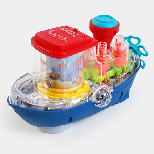 Transparent Gear Land ship 360 Rotate Toy For Kids