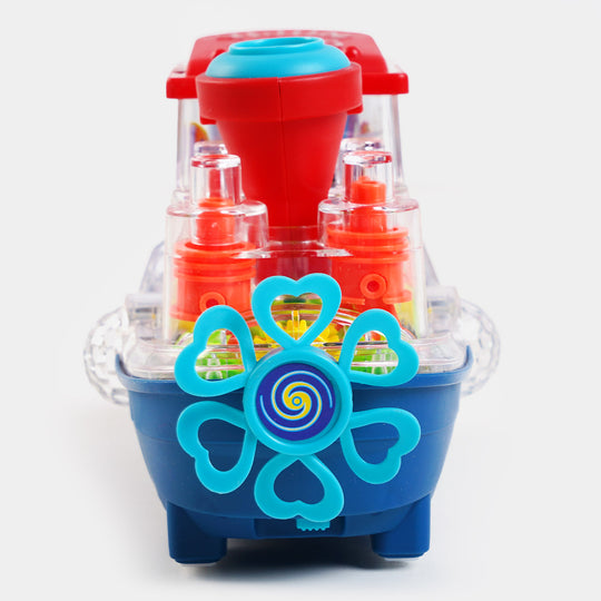 Transparent Gear Land ship 360 Rotate Toy For Kids