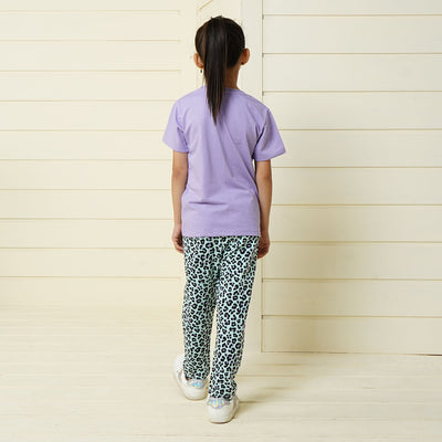 Girls Knitted Night Wear Suit Love Sleep - Purple
