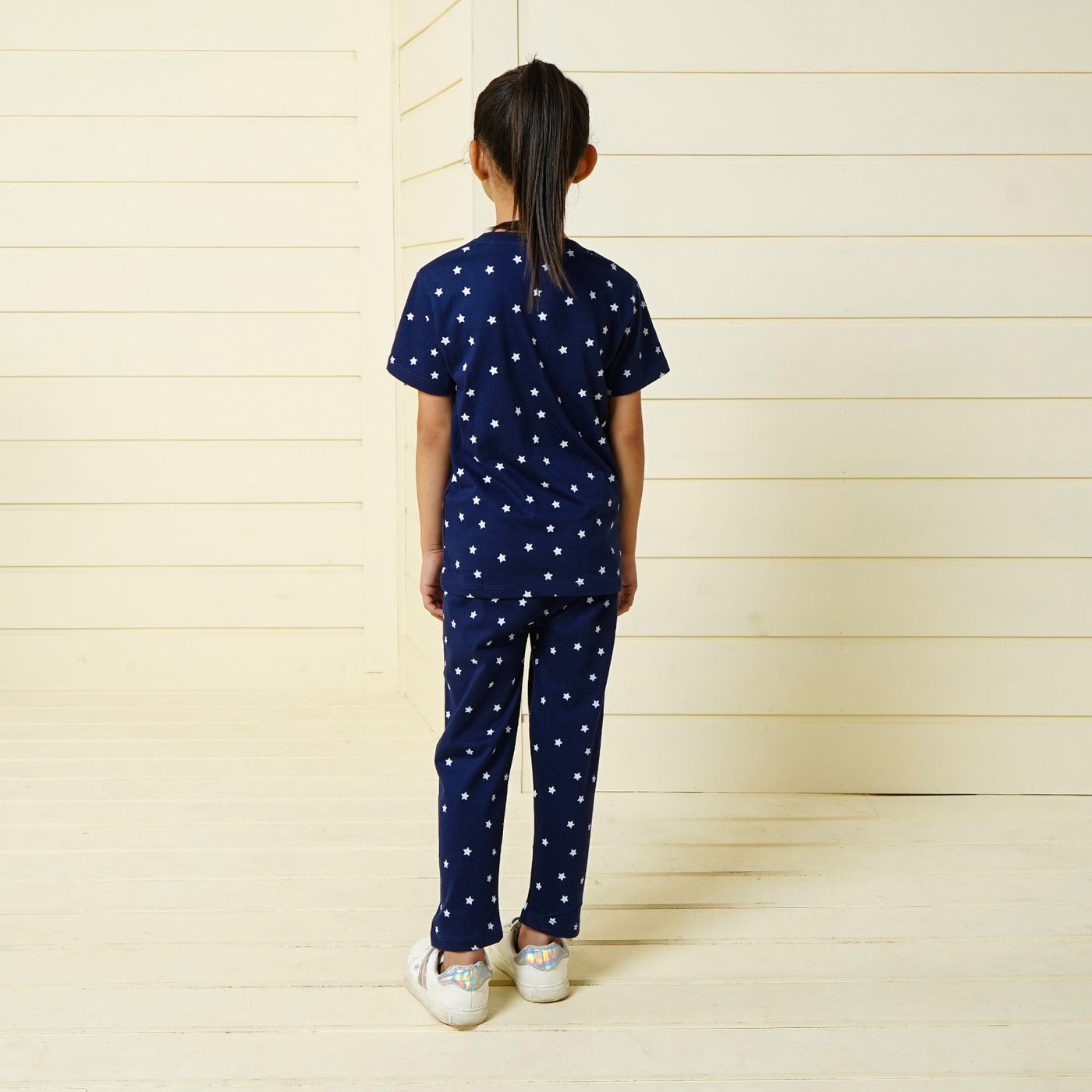 Girls Knitted Night Suit Dream - NAVY