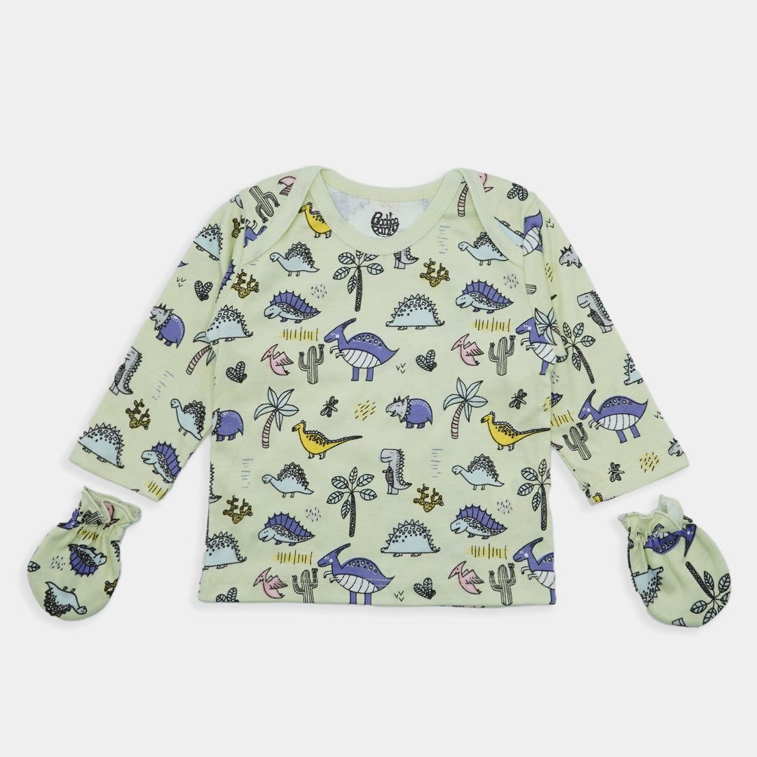 Infant Boys Cotton T-Shirts 3Pc Dino-Mix.