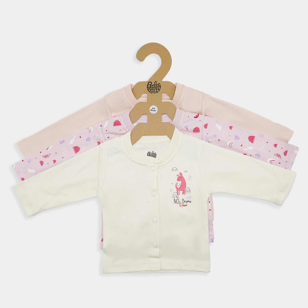 Infant Girls Cardigan 3Pc Llama-Mix.