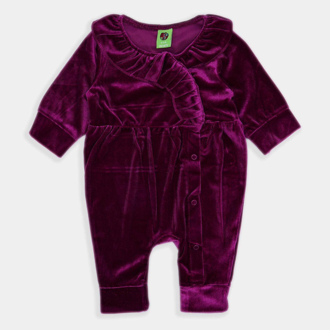 Infant Girls Knitted Romper -Magenta