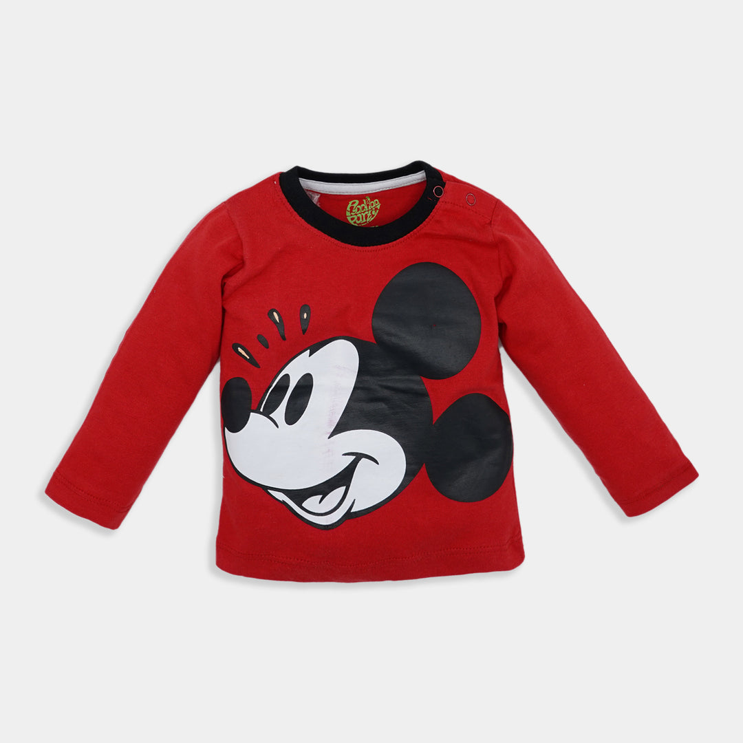 Infant Boys Round Neck T-Shirt Character -F-Scarlet