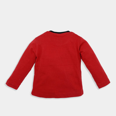 Infant Boys Round Neck T-Shirt Character -F-Scarlet