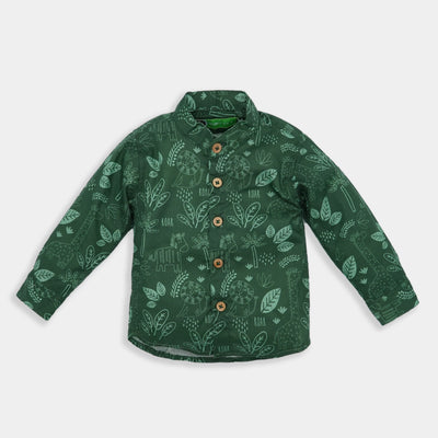Infant Boys Cotton Interlock Shirt Safari - Green