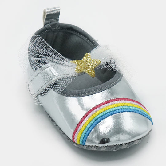 Baby Girl Shoes C-549-SILVER