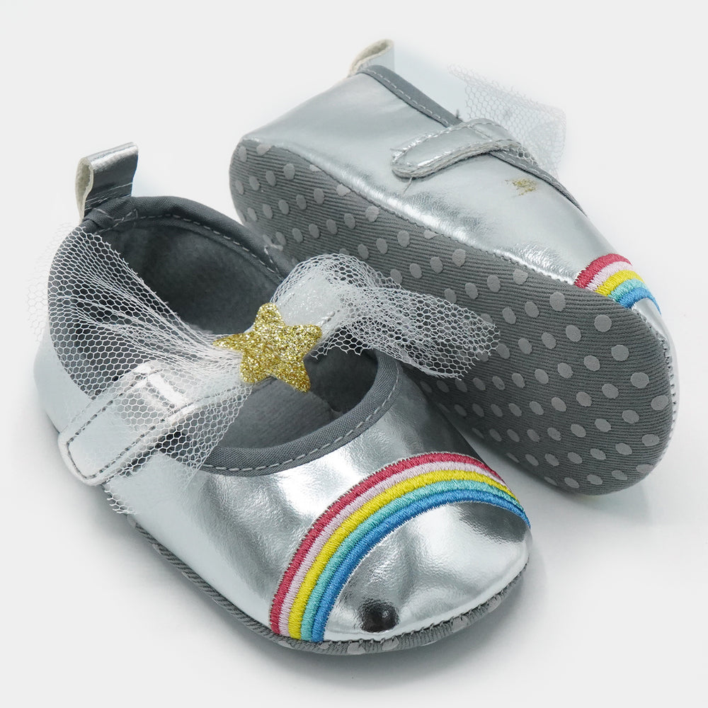 Baby Girl Shoes C-549-SILVER