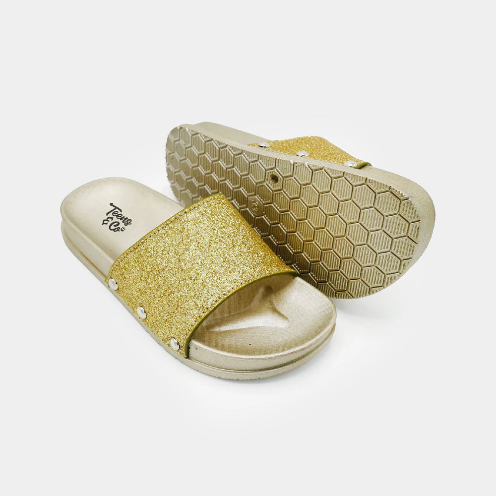 Teens Girls Slipper CL-13-Gold