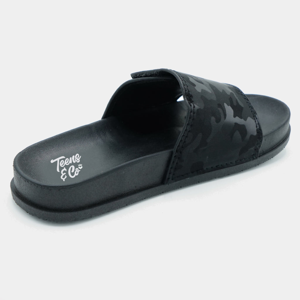 Teens Boys Slipper CL-14-BLACK