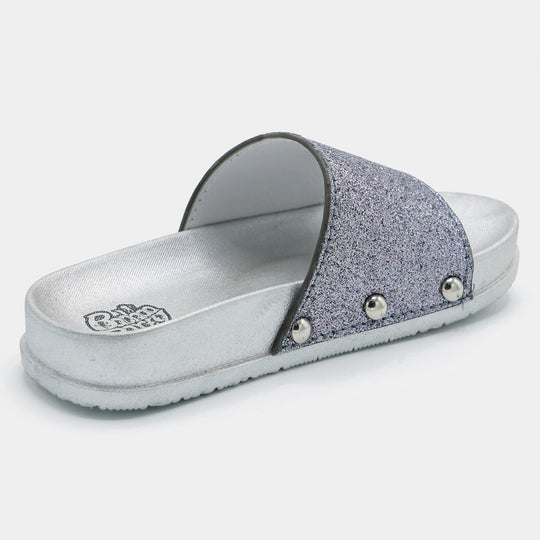 Girls Slipper CL-13-SILVER