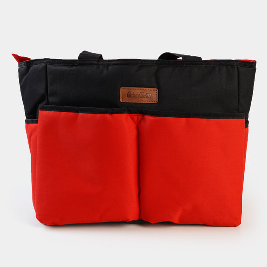 Mother Travel Baby Diaper Bag Large - Red/Black