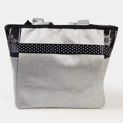 Mother Travel Baby Diaper Bag - Silver/Black