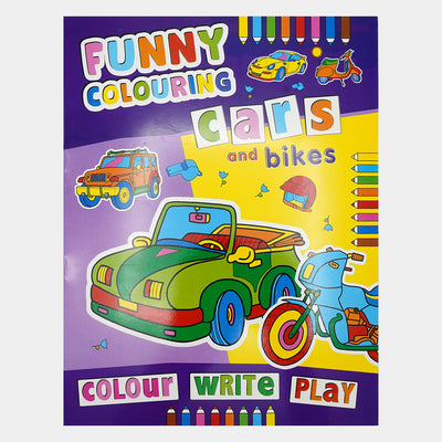 Kids Book Funny Coloring Car & Bike