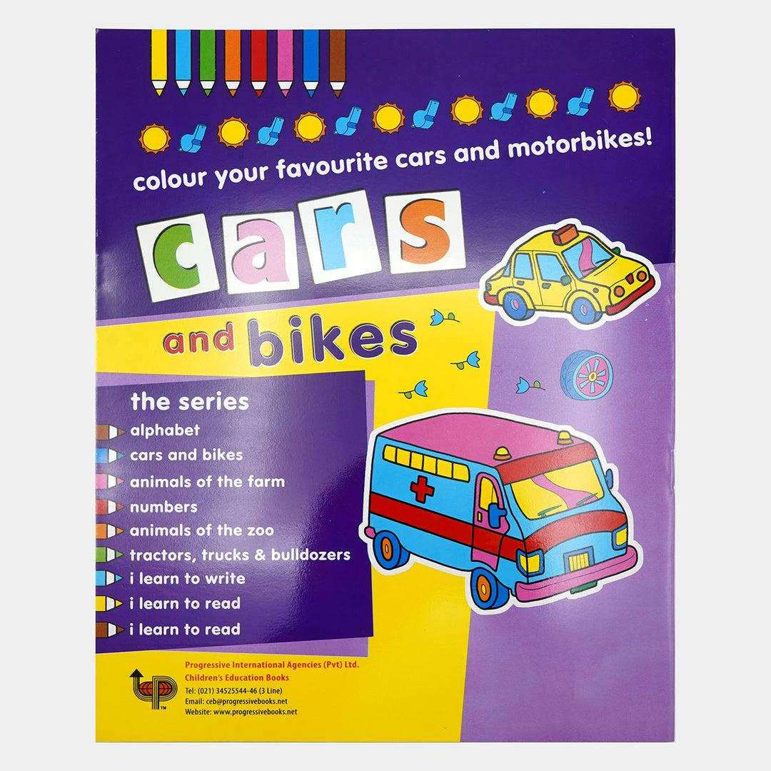 Kids Book Funny Coloring Car & Bike