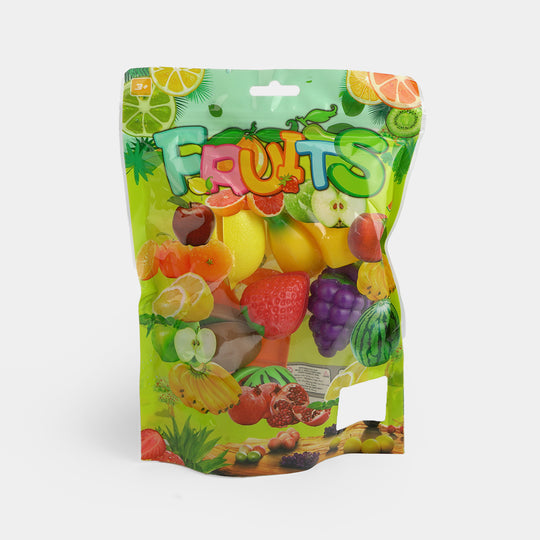 Pretend Play Plastic Fruit Basket Bag Set