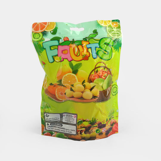 Pretend Play Plastic Fruit Basket Bag Set