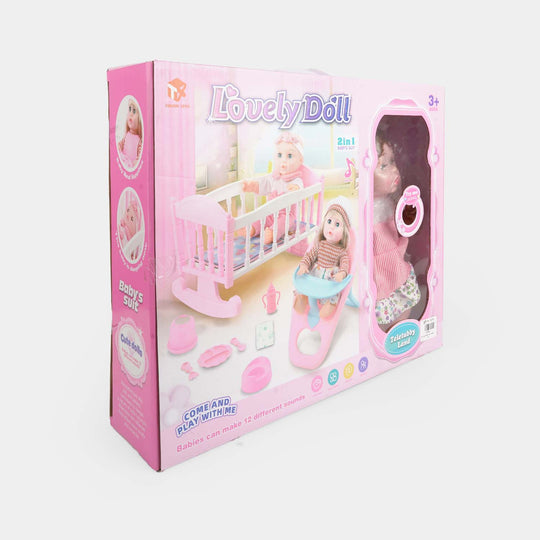 14" Doll Set with Play Accessories