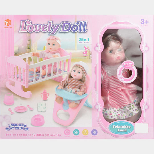 14" Doll Set with Play Accessories