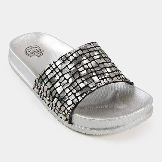 Girls Slipper CL-4 - Black/Silver