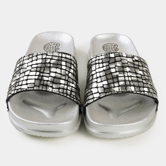Girls Slipper CL-4 - Black/Silver