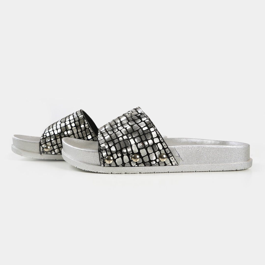 Girls Slipper CL-4 - Black/Silver