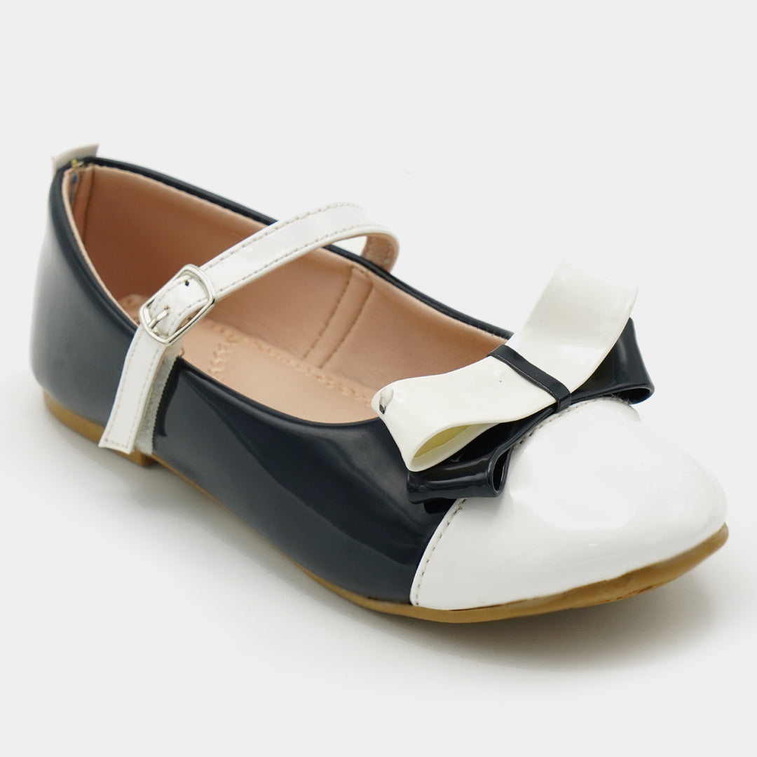 Girls Pumps 640-59 - Navy/White