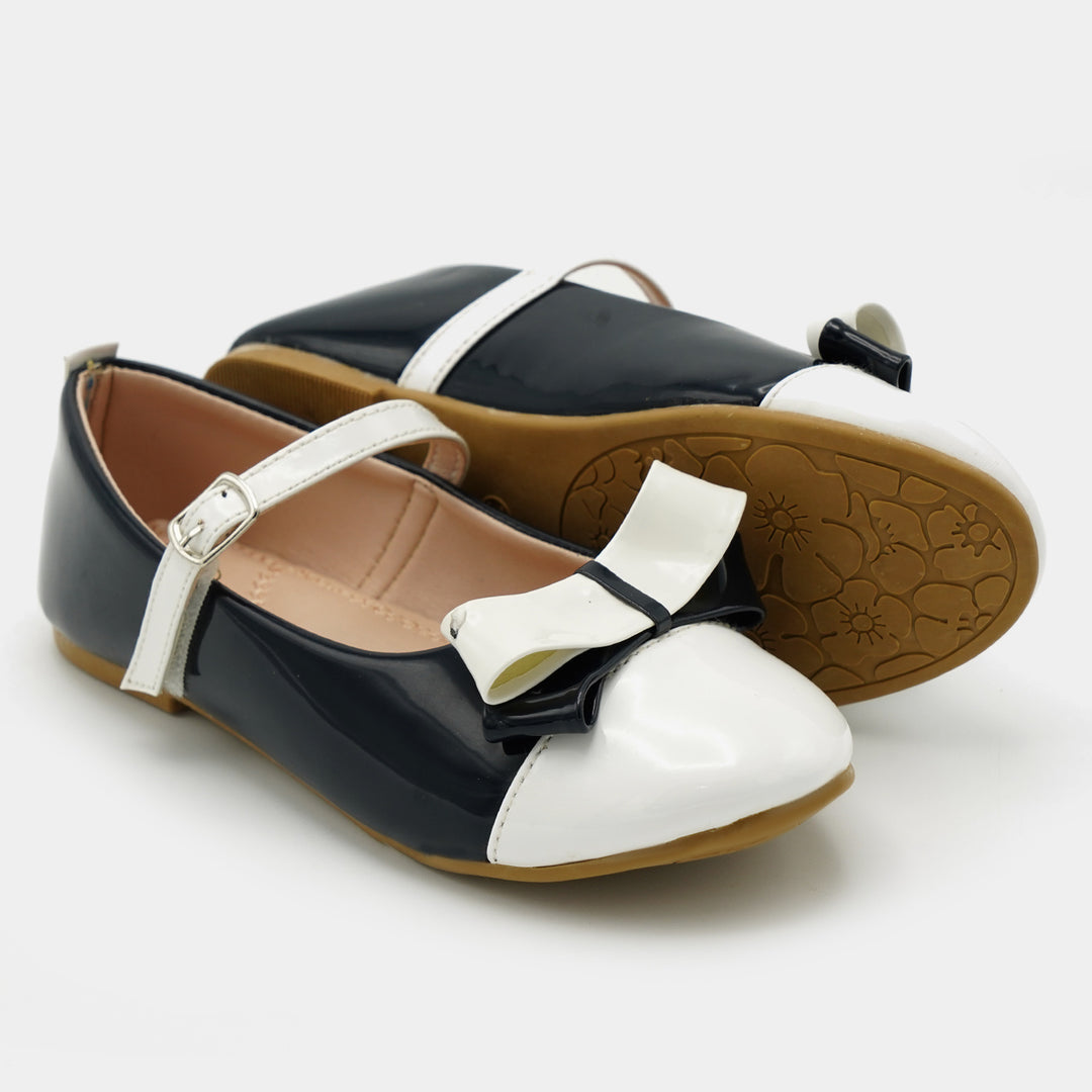 Girls Pumps 640-59 - Navy/White