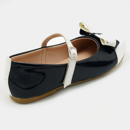 Girls Pumps 640-59 - Navy/White