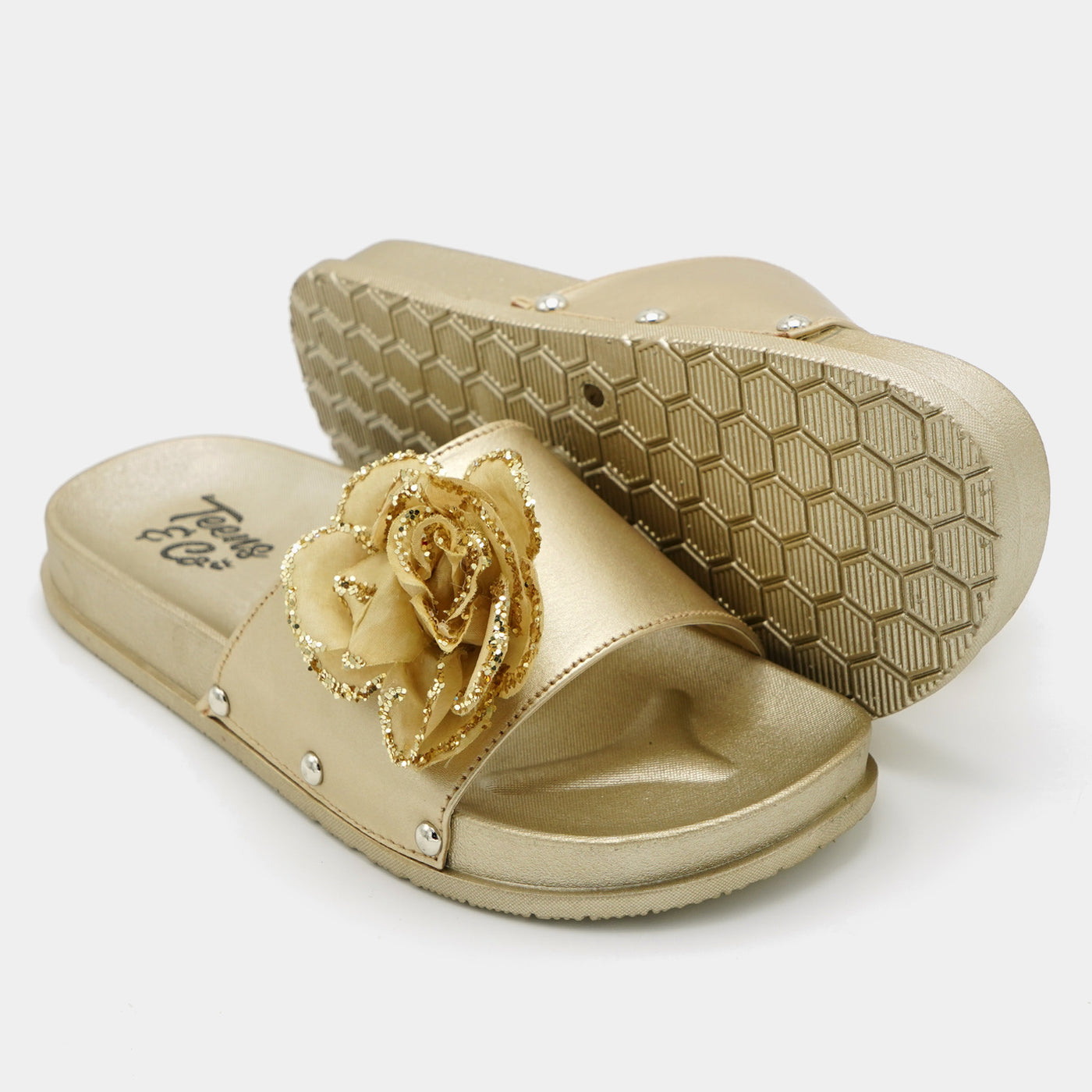 Teens Girls Slipper CL-15-Gold