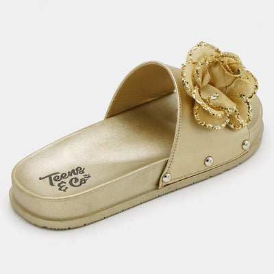 Teens Girls Slipper CL-15-Gold