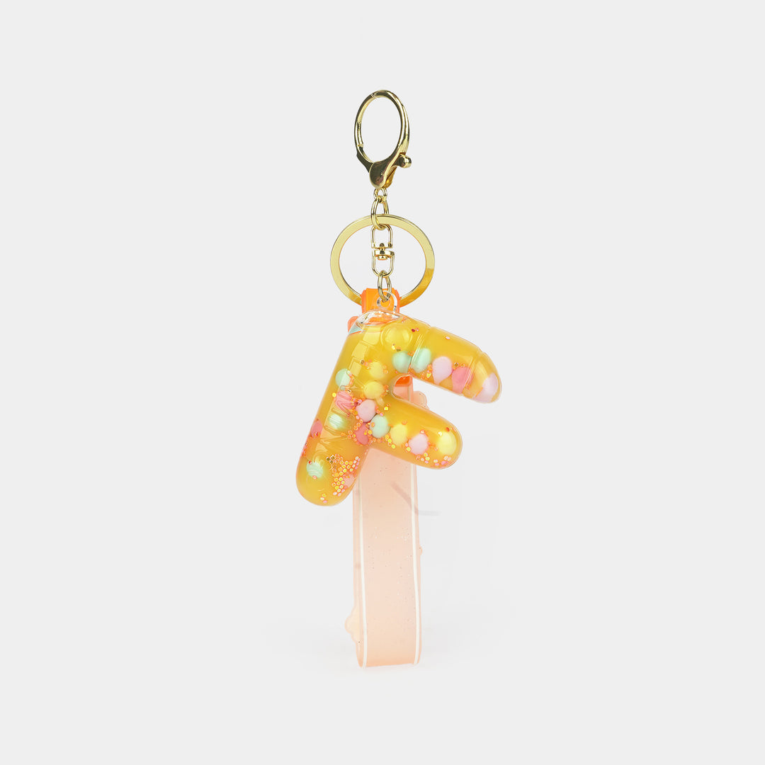 Letter Keychain with Silicone Strap