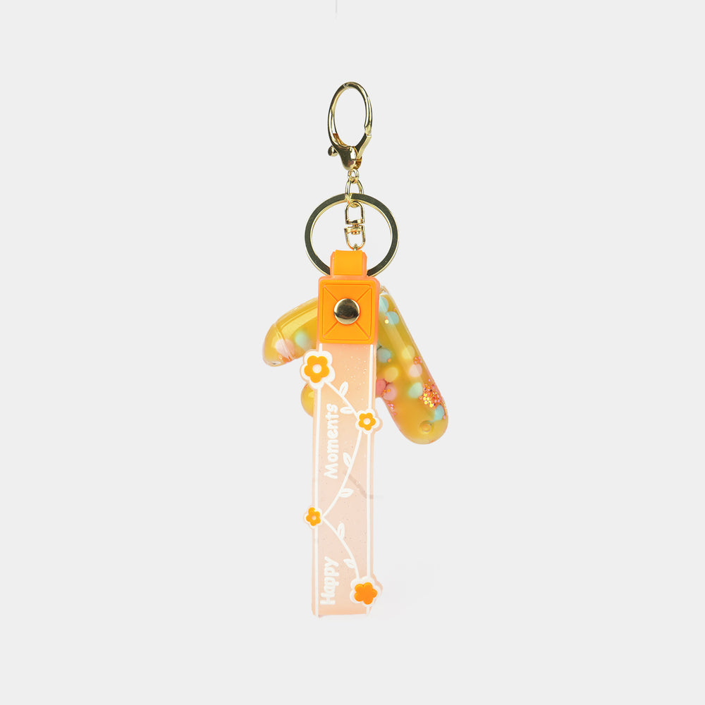 Letter Keychain with Silicone Strap