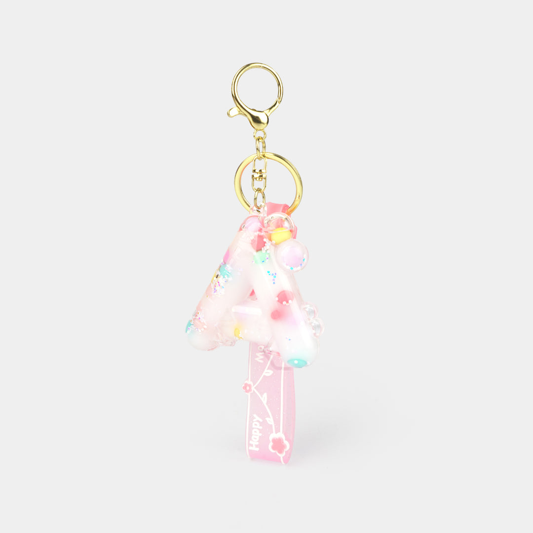 Letter Keychain with Silicone Strap
