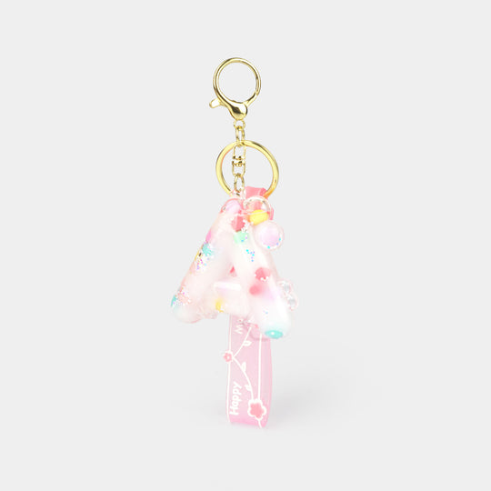 Letter Keychain with Silicone Strap